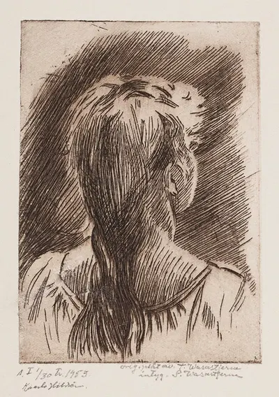 Tytön pää by Торстен Васастьерна, 1910 - 1924 — digital art print download