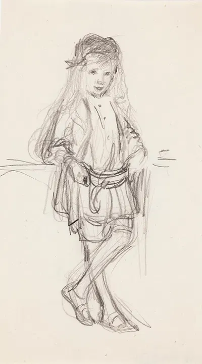 Antti Leaning on a Table by Венни Солдан-Брофельдт, 1906 - 1907 — digital art print download