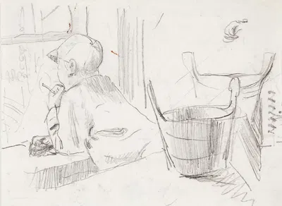 Boy Looking Out of the Window by Венни Солдан-Брофельдт — digital art print download