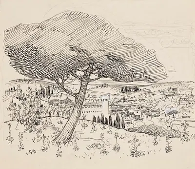 Italian Landscape by Венни Солдан-Брофельдт — digital art print download
