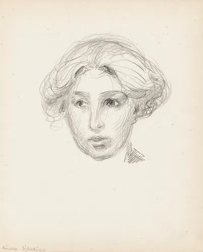 Portrait of Aino Sibelius by Венни Солдан-Брофельдт — digital art print download