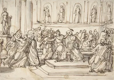 Assassination of Julius Caesar by Винченцо Камучини — digital art print download