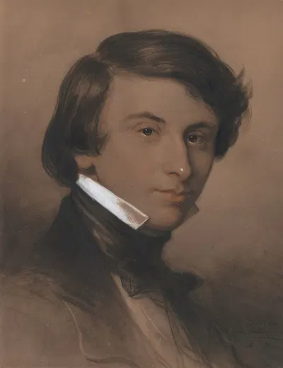 Portrait of Alfred-Victor, Comte de Vigny (1797‒1863) by Achille Devéria — digital art print download