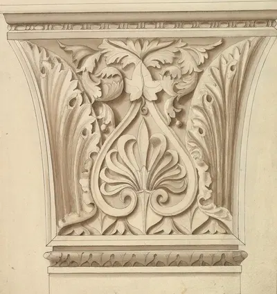 Capital of a Column with Anthemion by Альфред Генри Форрестер — digital art print download