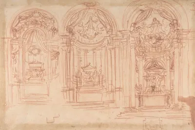 Design for a Catafalgue Used on the Occasion of the Canonization of Saint Mary Magdalen de' Pazzi, Florence, 1669 by…