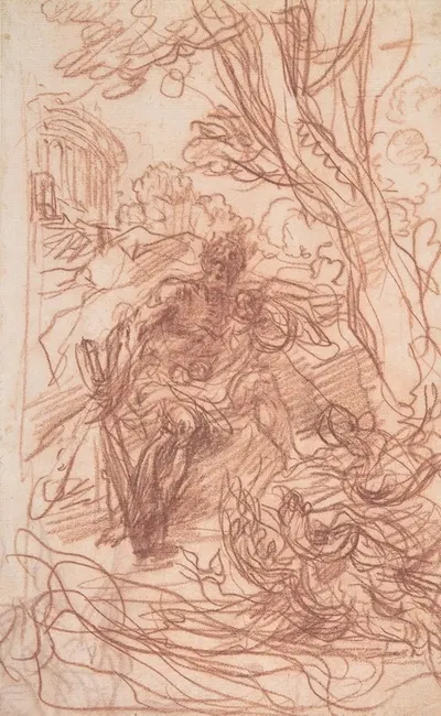 Hercules in the Garden of the Hesperides by Baldassarre Franceschini — digital art print download