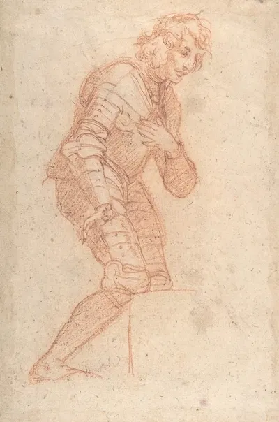 Kneeling Youth in Armour by Baldassarre Franceschini — digital art print download