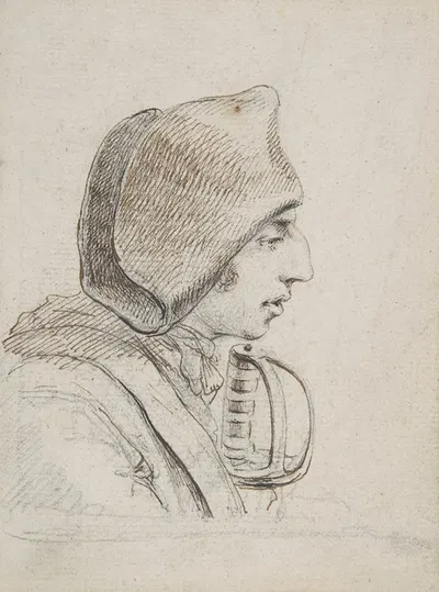 Head of a soldier in profile, with a sword handle by Vivant Denon — digital art print download
