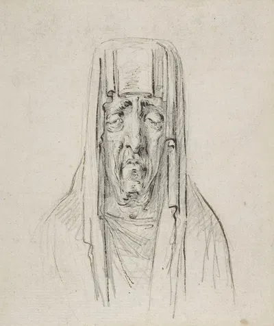 Male Head in a Hood by Vivant Denon — digital art print download