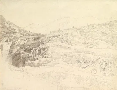 Landscape Near Tivoli by Карл Людвиг Фроммель, 1800–1863 — digital art print download