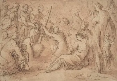 Christ Carrying the Cross by Caspar Fraisinger, 1590 — digital art print download