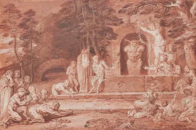 Feast of the god Pan by Claude Gillot — digital art print download