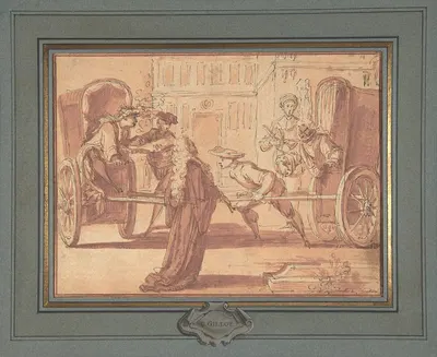 La scène des deux carrosses by Claude Gillot — digital art print download