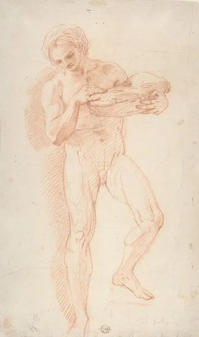 Study of a Nude Man by Corrado Giaquinto, 1753 — digital art print download