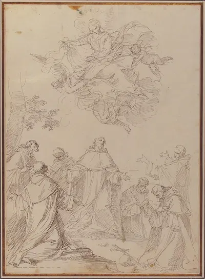 The Virgin Bringing the Habit to the Seven Founding Fathers of the Servite Order by Донато Крити, 1671–1749 — digital art…