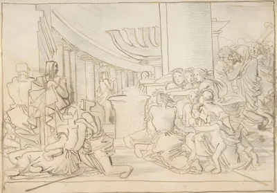 Congregation in a Temple by Fortunato Duranti, 1787–1863 — digital art print download