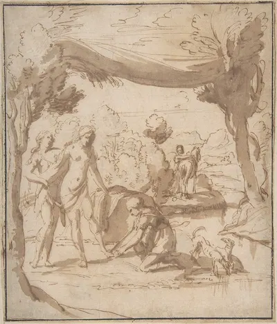 Diana Bathing by Francesco Albani, 1578–1660 — digital art print download