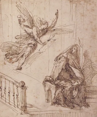 The Annunciation by Francesco Curia, 1565–1608 — digital art print download