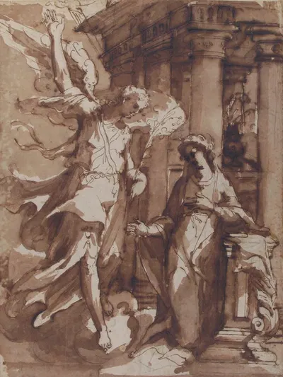 The Annunciation by Francesco Curia, 1565–1608 — digital art print download