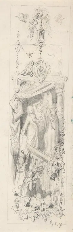 Decorative study of a play by François-Claudius Compte-Calix — digital art print download
