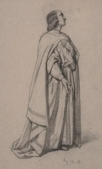 Standing Figure of a Robed Man by François-Claudius Compte-Calix — digital art print download