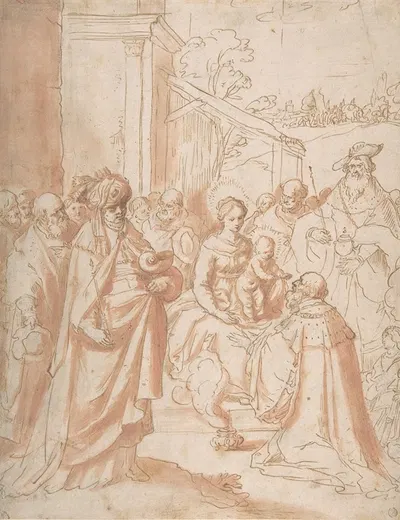 Adoration of the Magi by Франс Франкен Младший — digital art print download
