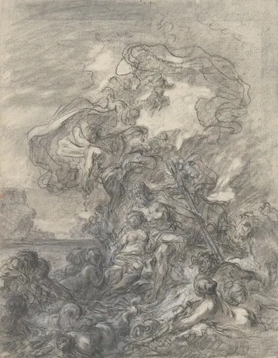 Allegory of Fishery; Neptune and Amphitrite by Gabriel-François Doyen — digital art print download