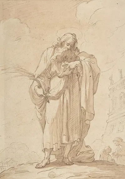 A Martyr Saint Reading by Гаэтано Гандольфи, 1734–1802 — digital art print download
