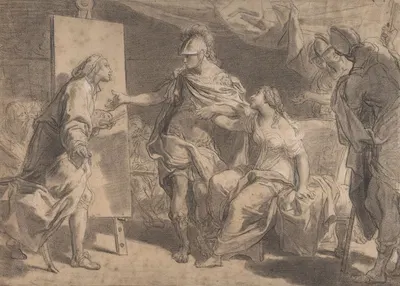 Alexander the Great Offering His Concubine Campaspe to the Painter Apelles by Гаэтано Гандольфи — digital art print download