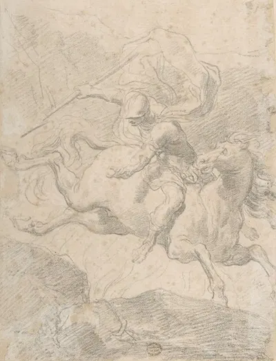 Marcus Curtius Leaping into the Chasm by Гаэтано Гандольфи, 1734–1802 — digital art print download
