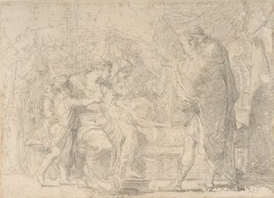The Royal Family of Troy Mourning the Death of Hector by Гаэтано Гандольфи, 1734–1802 — digital art print download