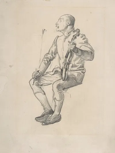Violinist by Джордж Дю Мориэ — digital art print download