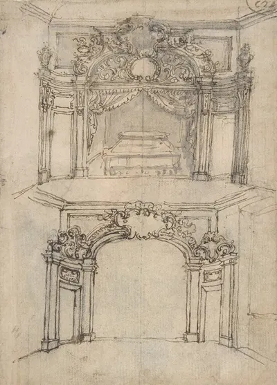 Designs for Bed Alcoves by Giovanni Battista Foggini, 1652–1725 — digital art print download