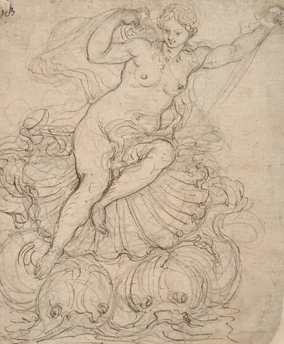 Galatea on her Chariot drawn by Dolphins by Giovanni Battista Foggini, 1652–1725 — digital art print download