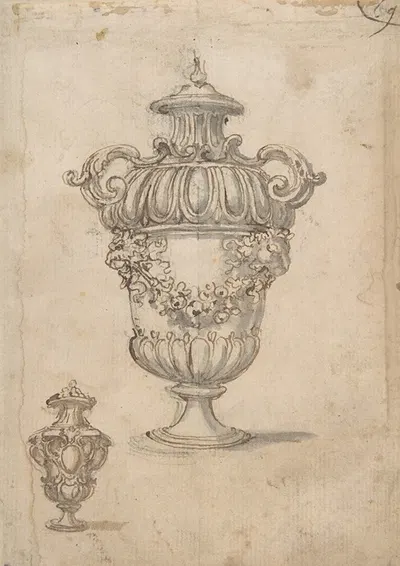 Two Designs for Vases by Giovanni Battista Foggini, 1652–1725 — digital art print download