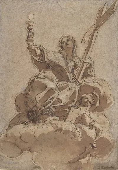 Allegorical Figure of Faith by Джованни Баттиста Гаулли, 1672 — digital art print download