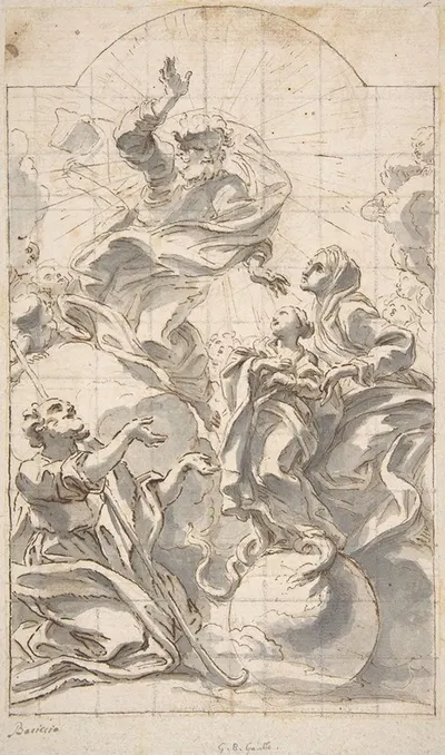 Allegory of the Immaculate Conception by Джованни Баттиста Гаулли, 1639–1709 — digital art print download
