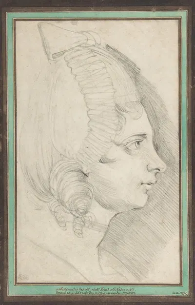 Portrait of a Young Lady Drawn in Left Profile by Henry Fuseli — digital art print download