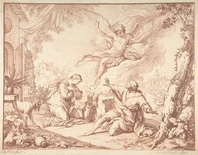 The Sacrifice of Manoah by Jacques Dumont — digital art print download