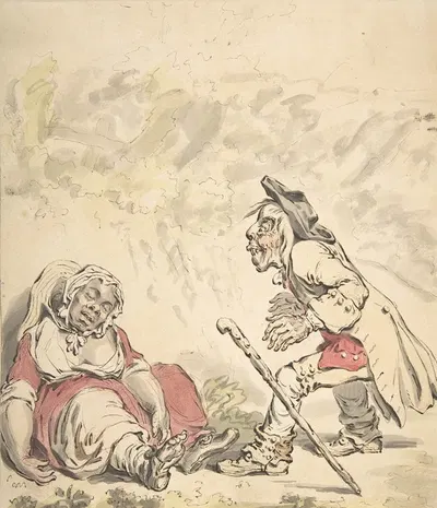 Cymon and Iphigenia by Джеймс Гилрей, 1796 — digital art print download