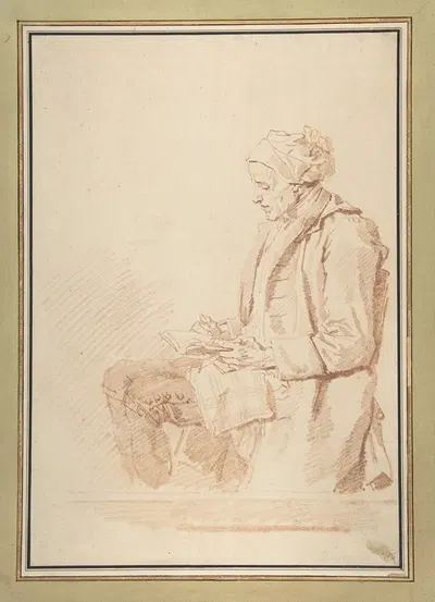 Seated Man Reading by Жан-Оноре Фрагонар, 1774 — digital art print download