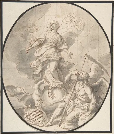 The Immaculate Virgin by Johann Georg Bergmüller — digital art print download