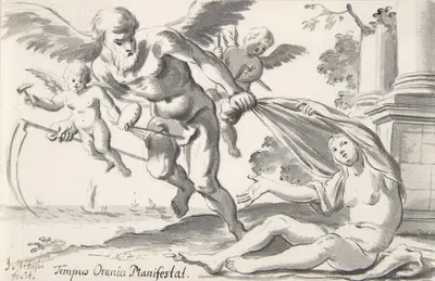 'Tempus omnia manifestat'; Allegory of Art and Knowledge by Johann Melchior Füssli — digital art print download