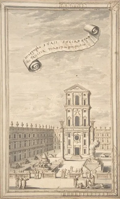 The Sacerdotal Atrium in Perspective late 17th–early 18th century by Johann Melchior Füssli — digital art print download