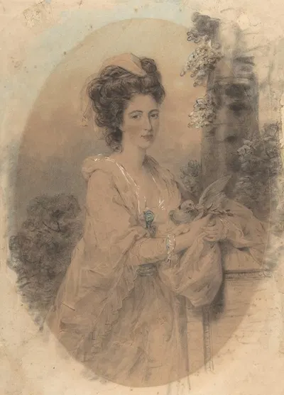 Isabella Hunter, Cousin of the Artist by Джон Даунман, 1781 — digital art print download