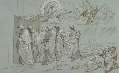 God Summons Noah and His Family into the Ark by Иосиф фон Фюрих, 1827 — digital art print download