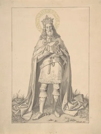Saint Henry (Emperor Henry II) by Иосиф фон Фюрих, 1800–1876 — digital art print download