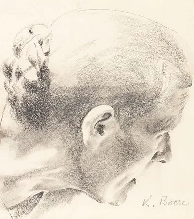 Porträt einer alten Frau im verlorenen Profil by Konrad Böse, 1900 — digital art print download