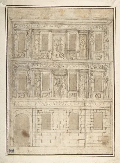 Project for a Façade Decoration by Lattanzio Gambara — digital art print download