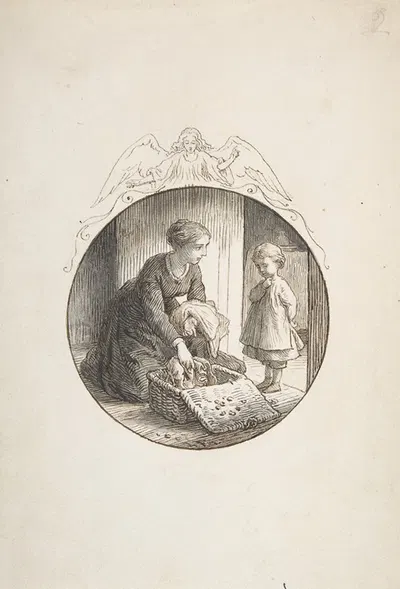 Mother and Child by Лоренц Фрёлих, 1835–1903 — digital art print download